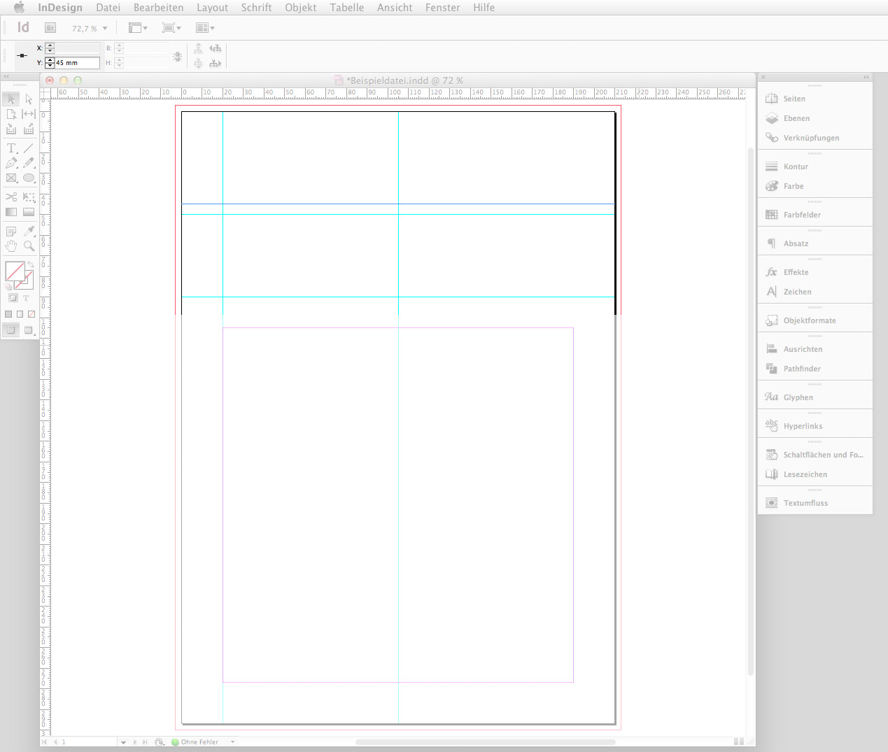 Briefbogen im Indesign CS6 erstellen Step 2