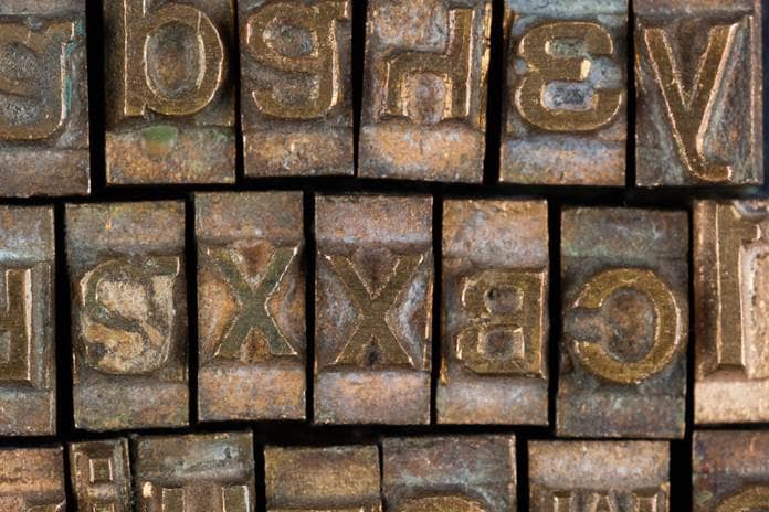 Blogbild: alte Druckbuchstaben zum Drucken