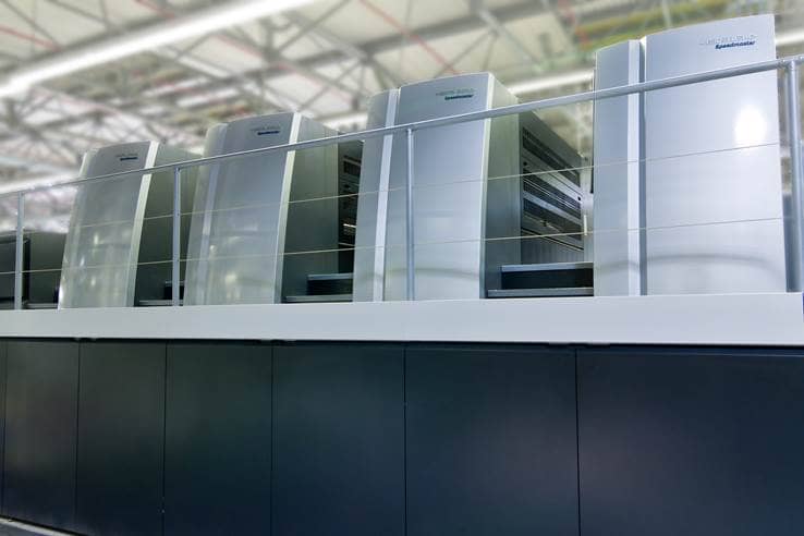 Offset Druckmaschine Farbwerke