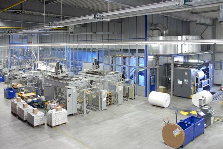 Rollenoffset Druckmaschine Totale