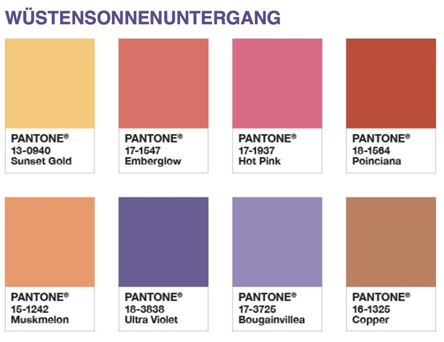 Pantone 2018 Farbpalette0701