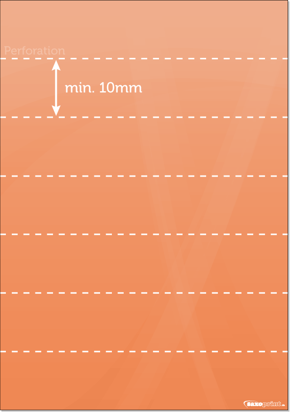Flyer Hochformat Perforationslinien