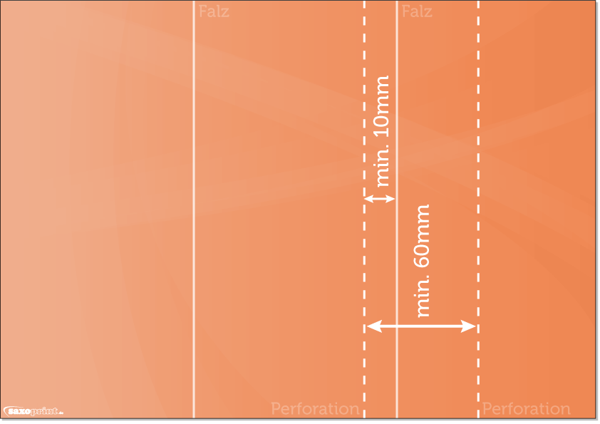 Folder Querformat Perforationslinien