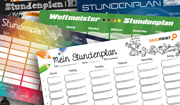Stundenpläne verschiedene Vorlagen