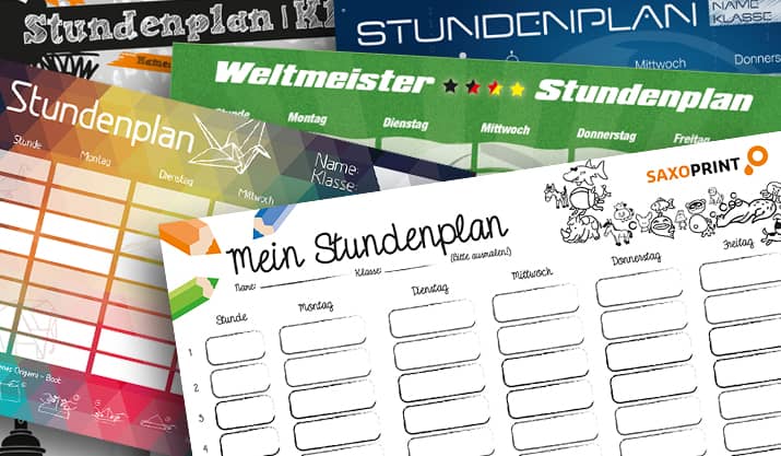 Stundenpläne verschiedene Vorlagen