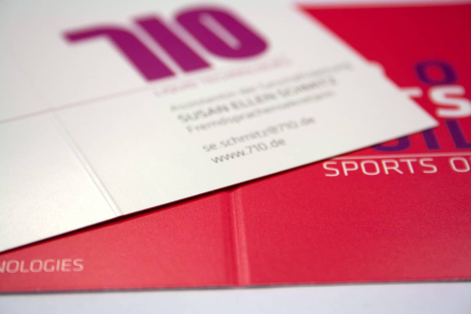 Rillung Beispiel Visitenkarte