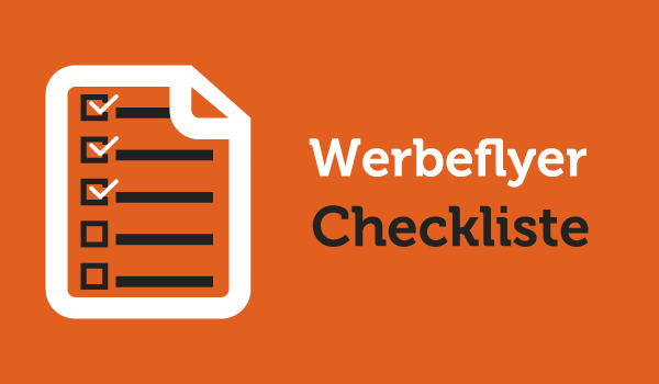Werbeflyer Checkliste Teaser