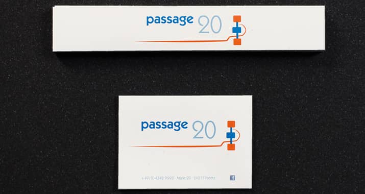 Aufkleber design Idee "Passage 20"
