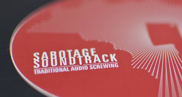 Aufkleber design Idee "Sabotage Soundtrack"