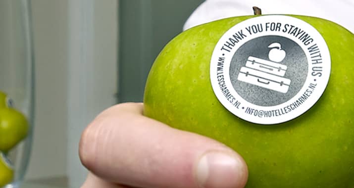 Aufkleber design Idee "Apfel"