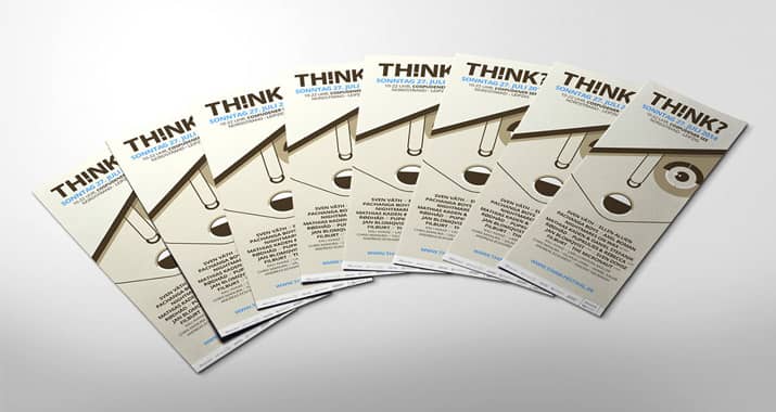 Aufkleber design Idee "Think"