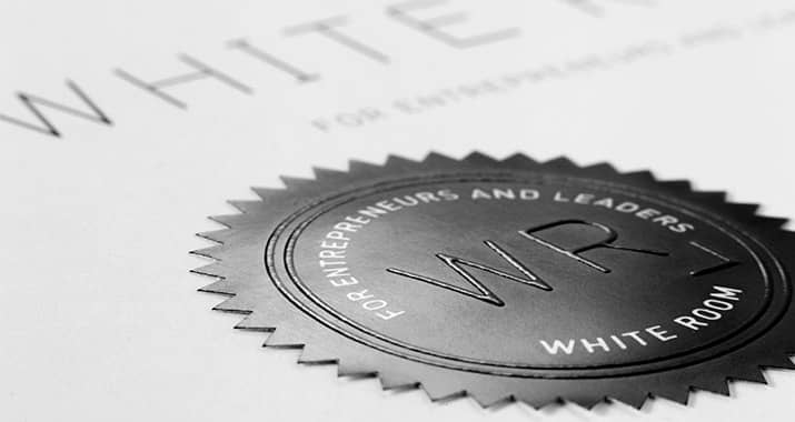 Aufkleber design Idee "White Room"