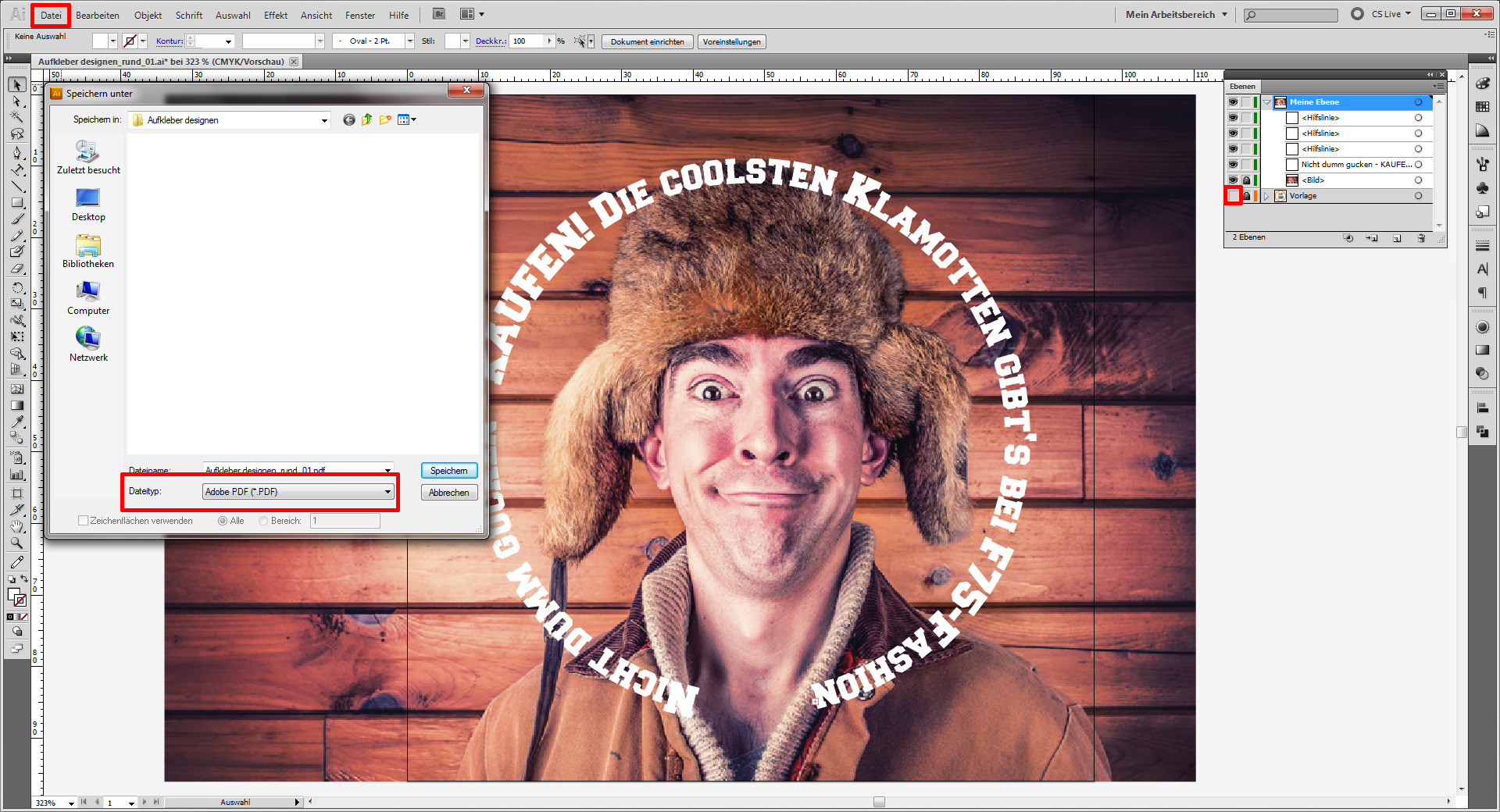Aufkleber designen 03