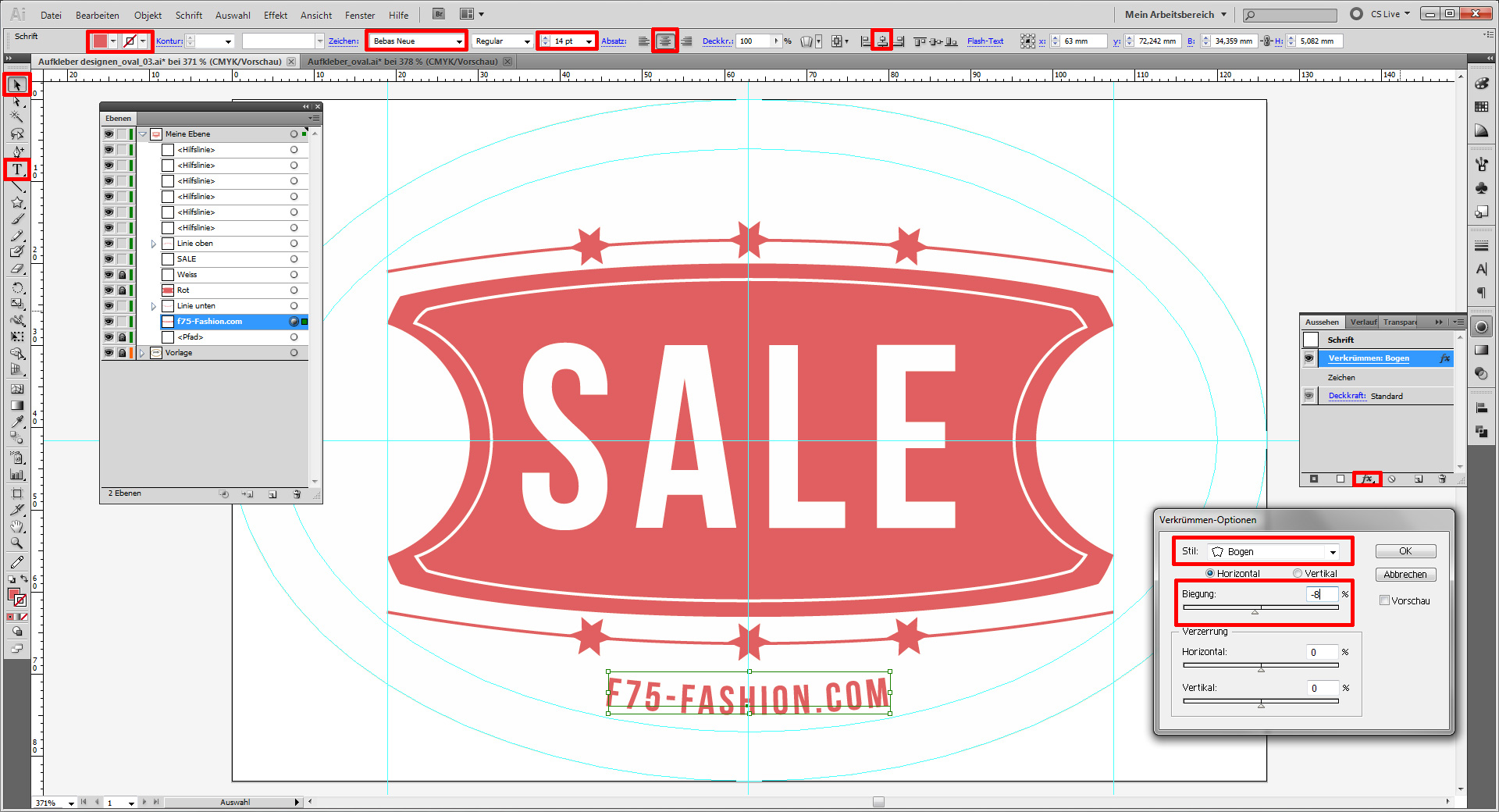 Aufkleber designen 20