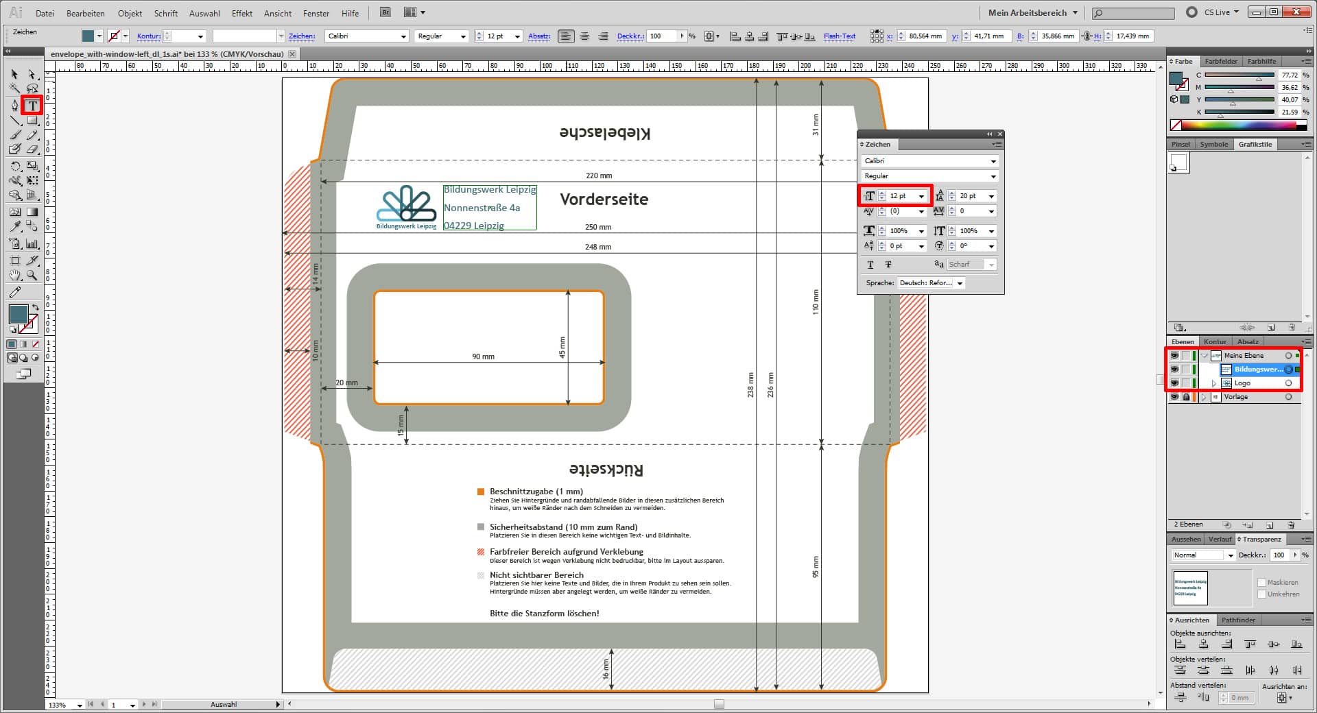 DIN lang Umschlag Gestaltung mit Logo (3)