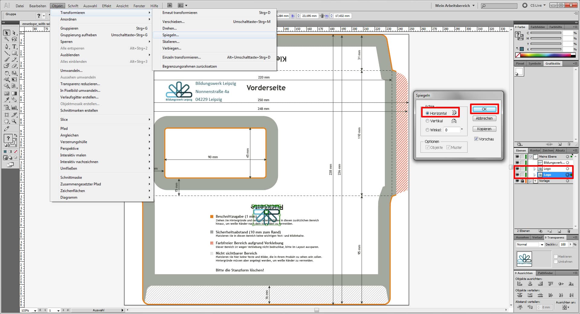 DIN lang Umschlag Gestaltung mit Logo (4)