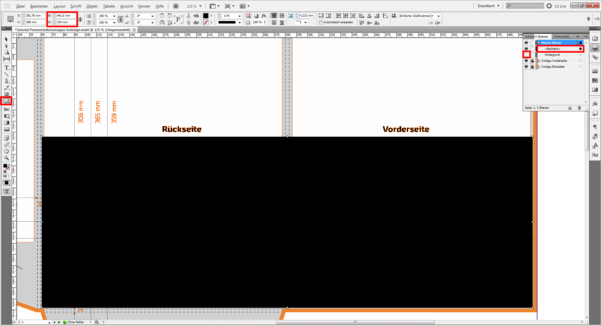 Tutorial Präsentationsmappe InDesign 2