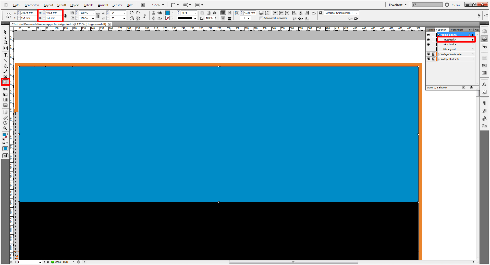 Tutorial Präsentationsmappe InDesign 3