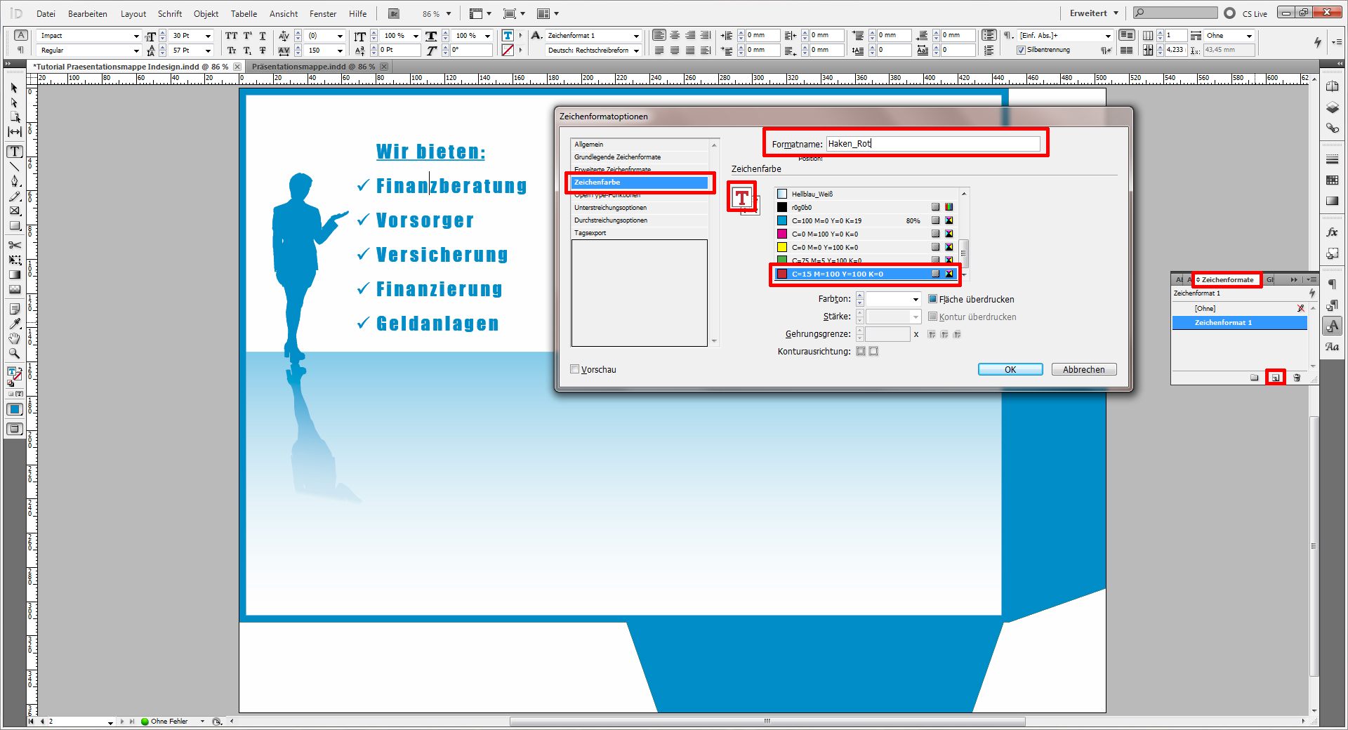 Tutorial Präsentationsmappe InDesign 15