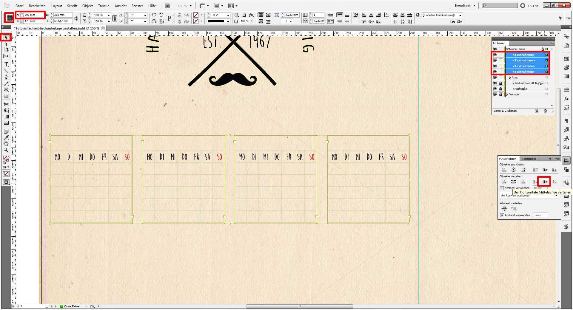 Tutorial Schreibtischunterlage gestalten