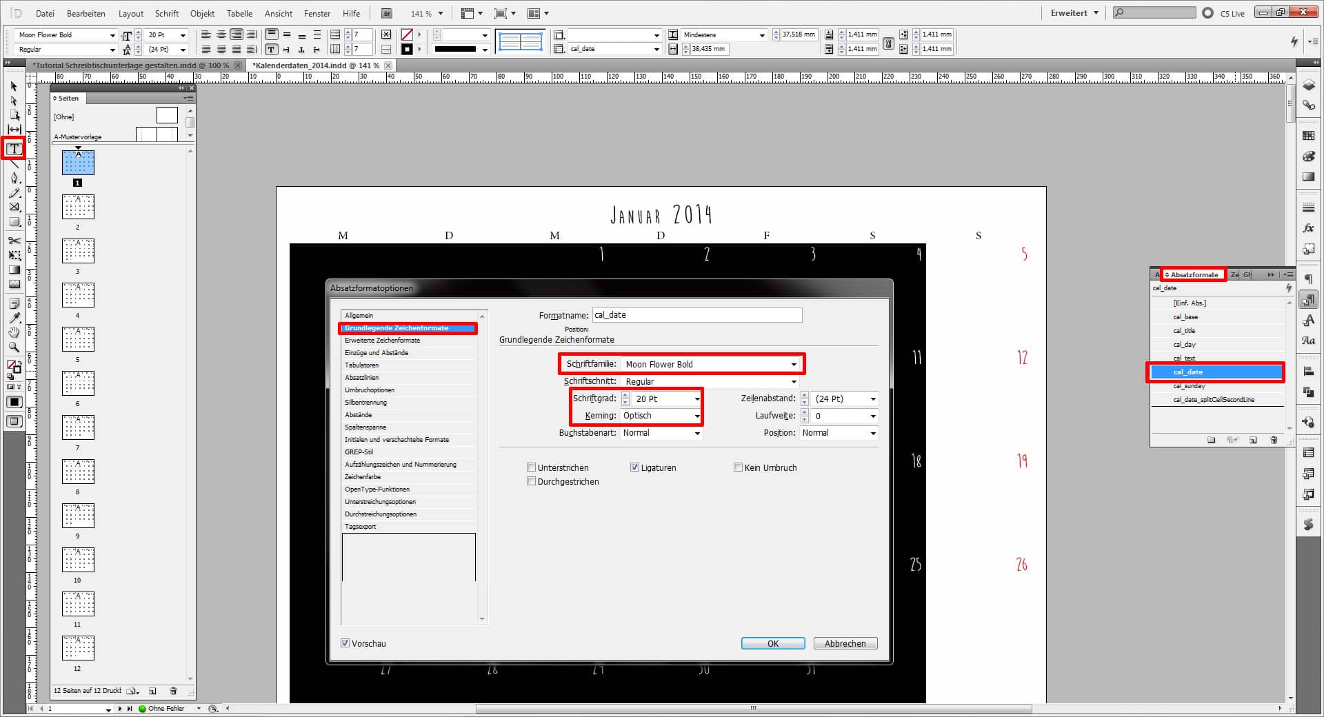 Tutorial Schreibtischunterlage gestalten