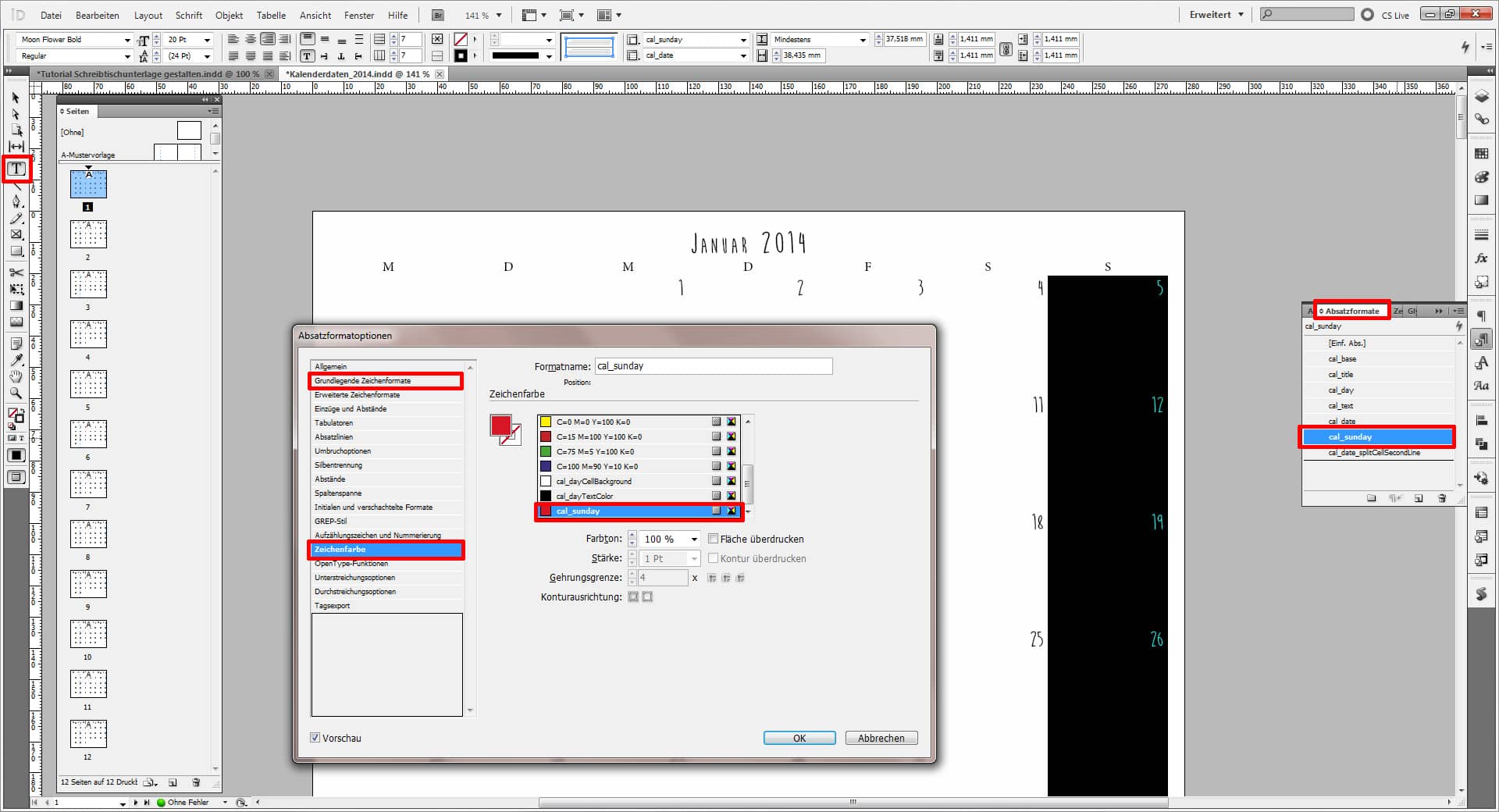 Tutorial Schreibtischunterlage gestalten