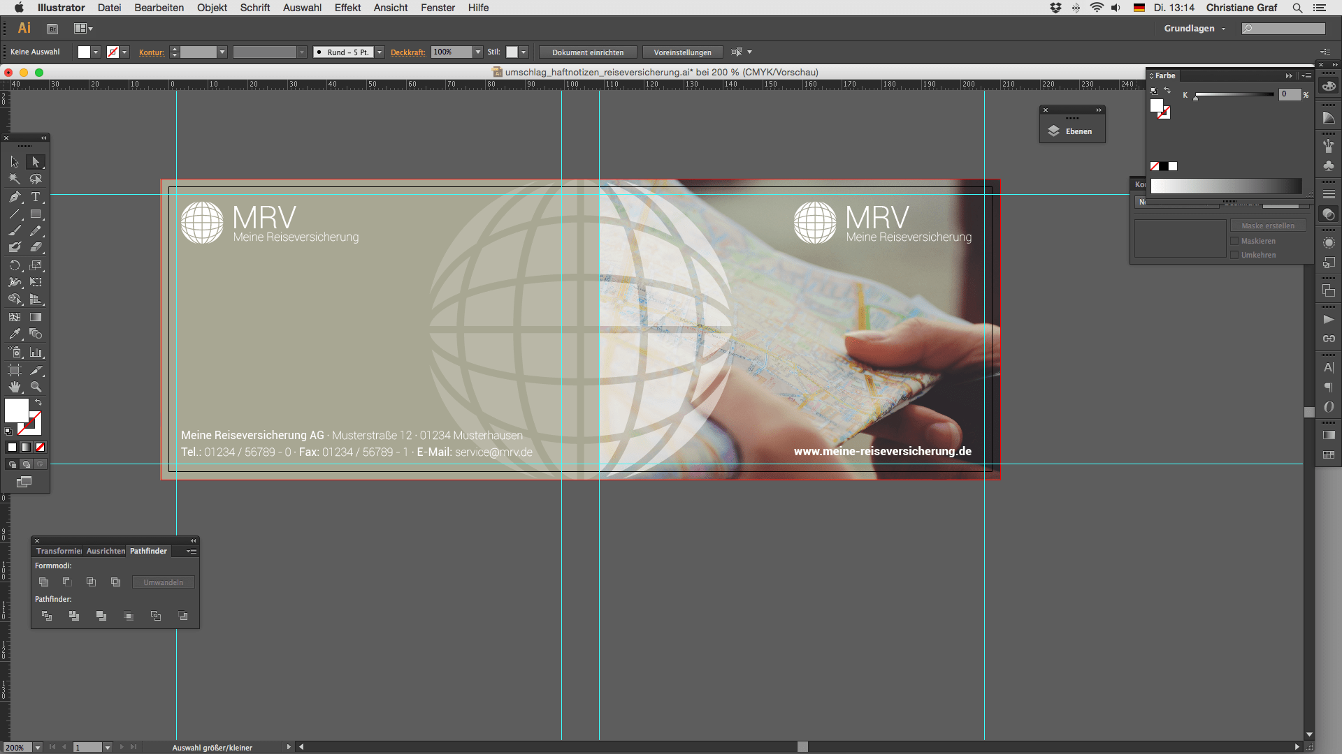 Haftnotizen fertiger Umschlag
