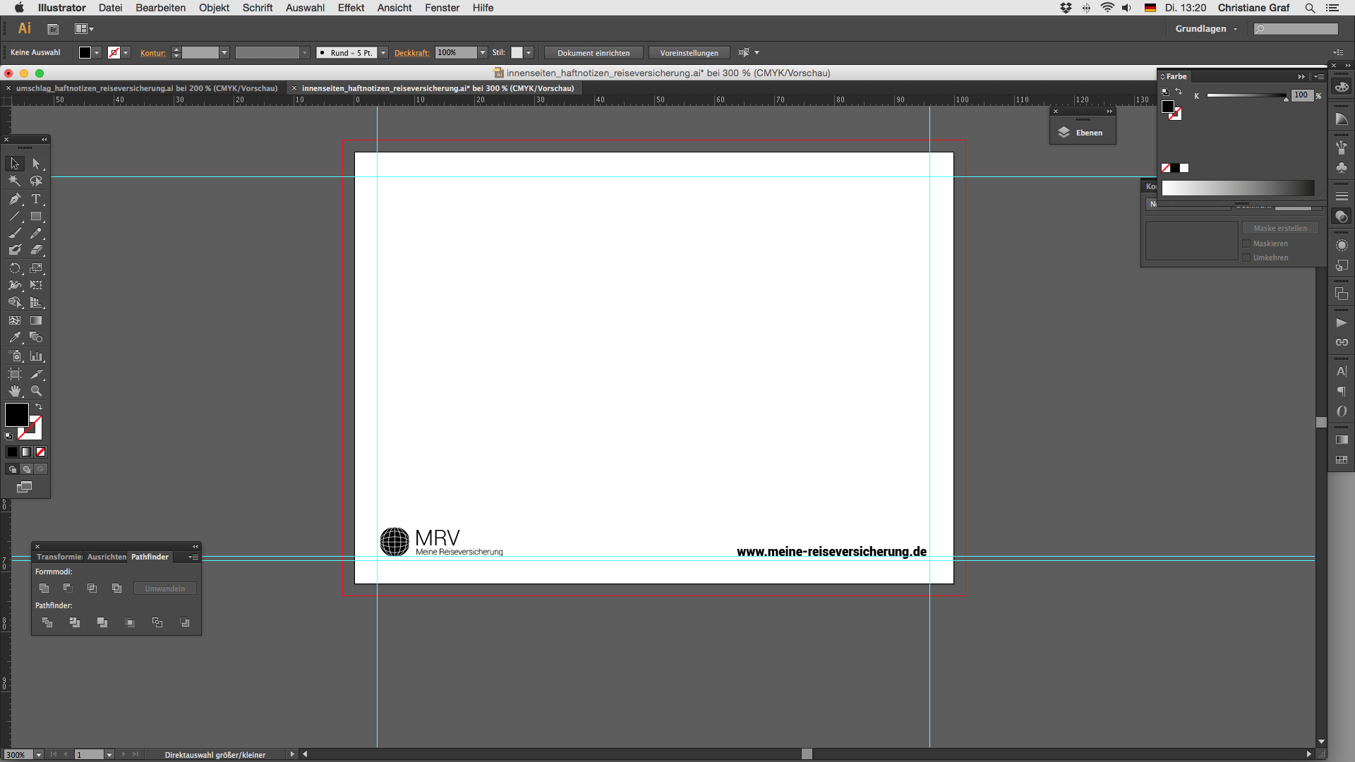 Haftnotizen Innenteil gestalten