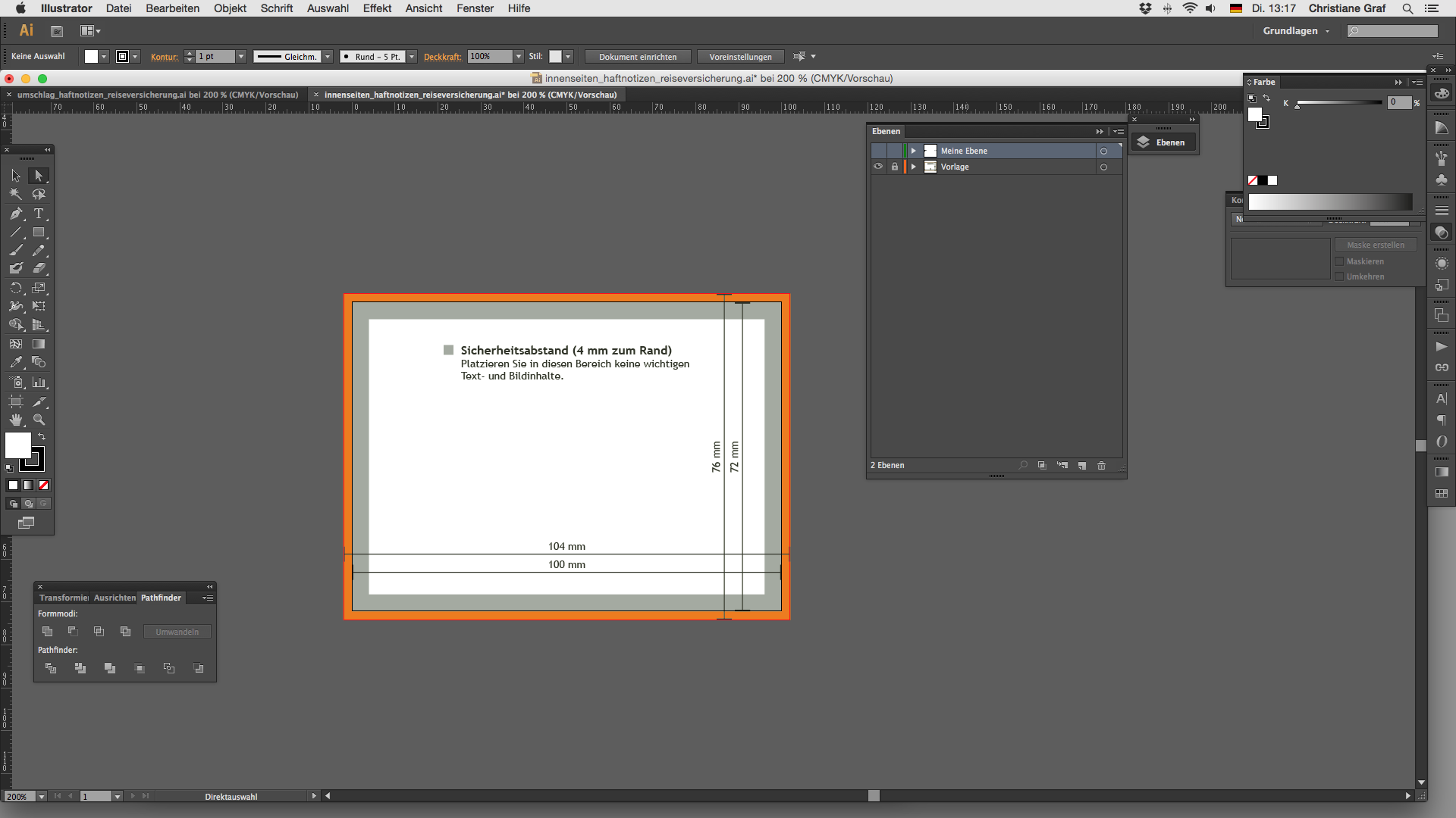 Haftnotizen Innenteil Vorlage