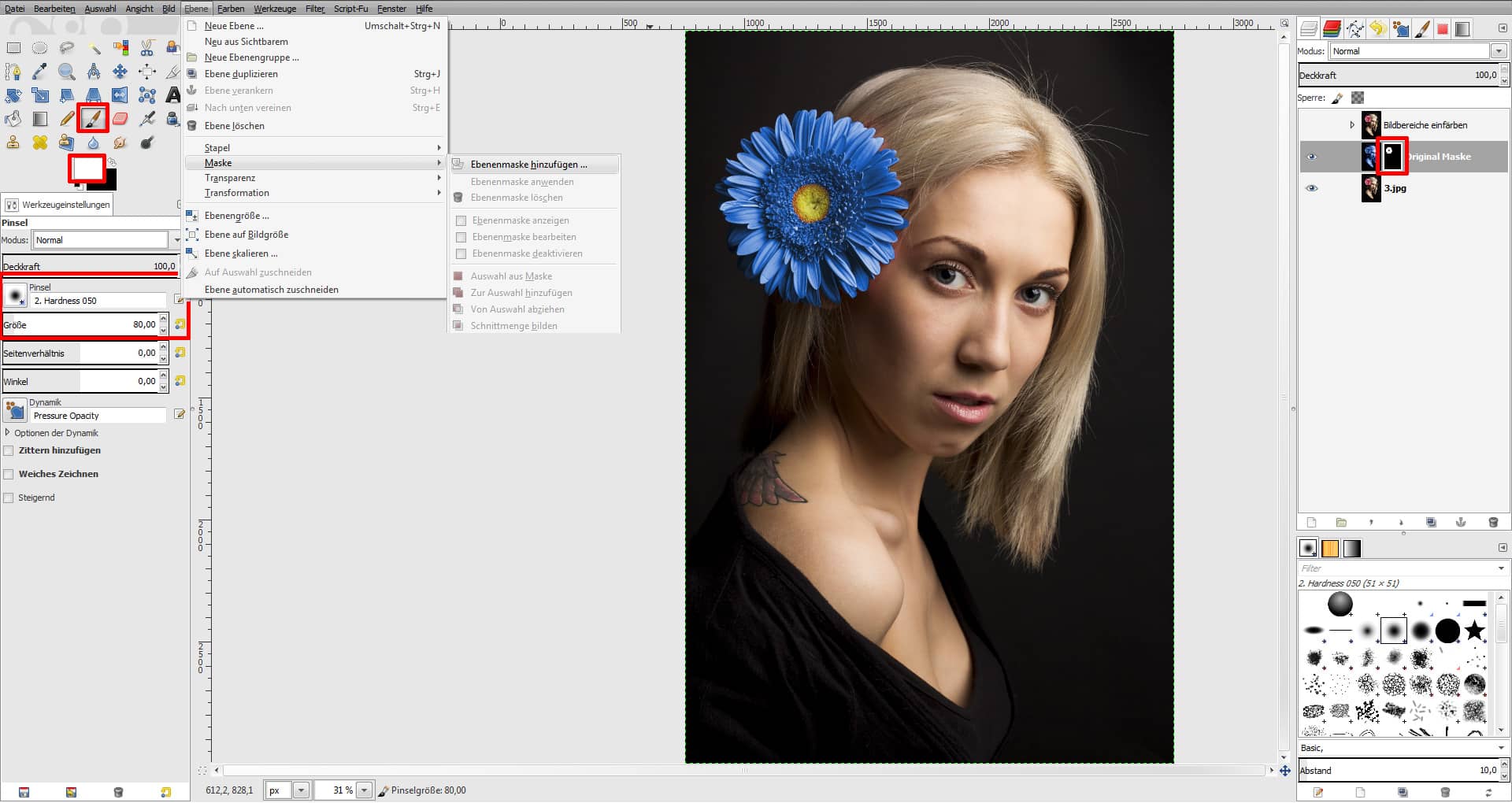 Tutorial Farbe ändern GIMP (4)