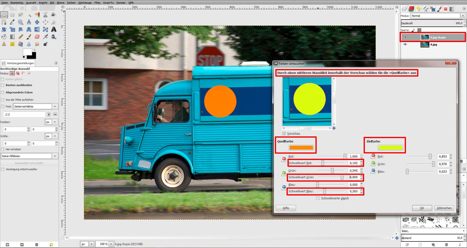 Tutorial Farbe ändern GIMP (9)