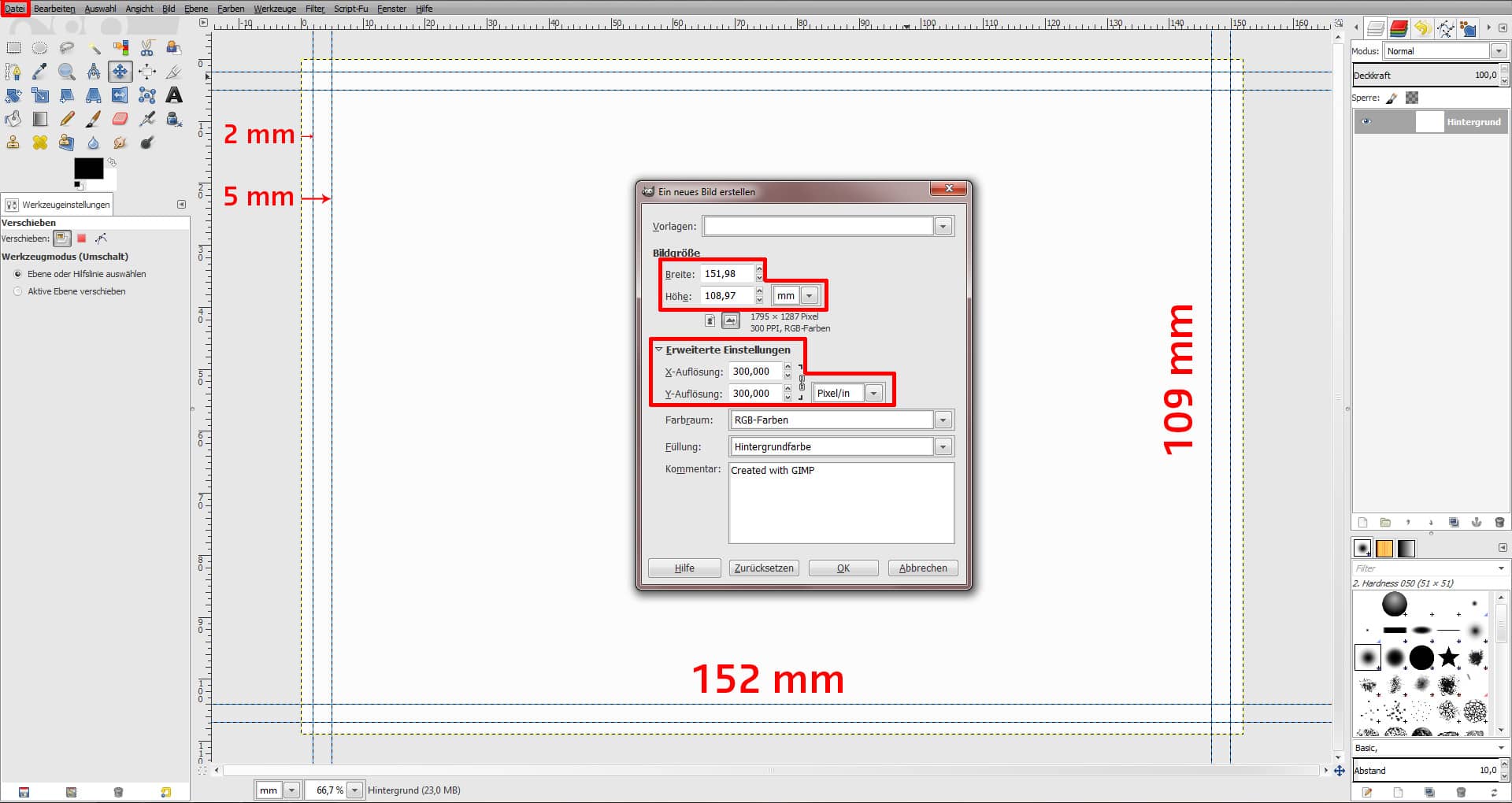 GIMP Einladung Tutorial Step 1