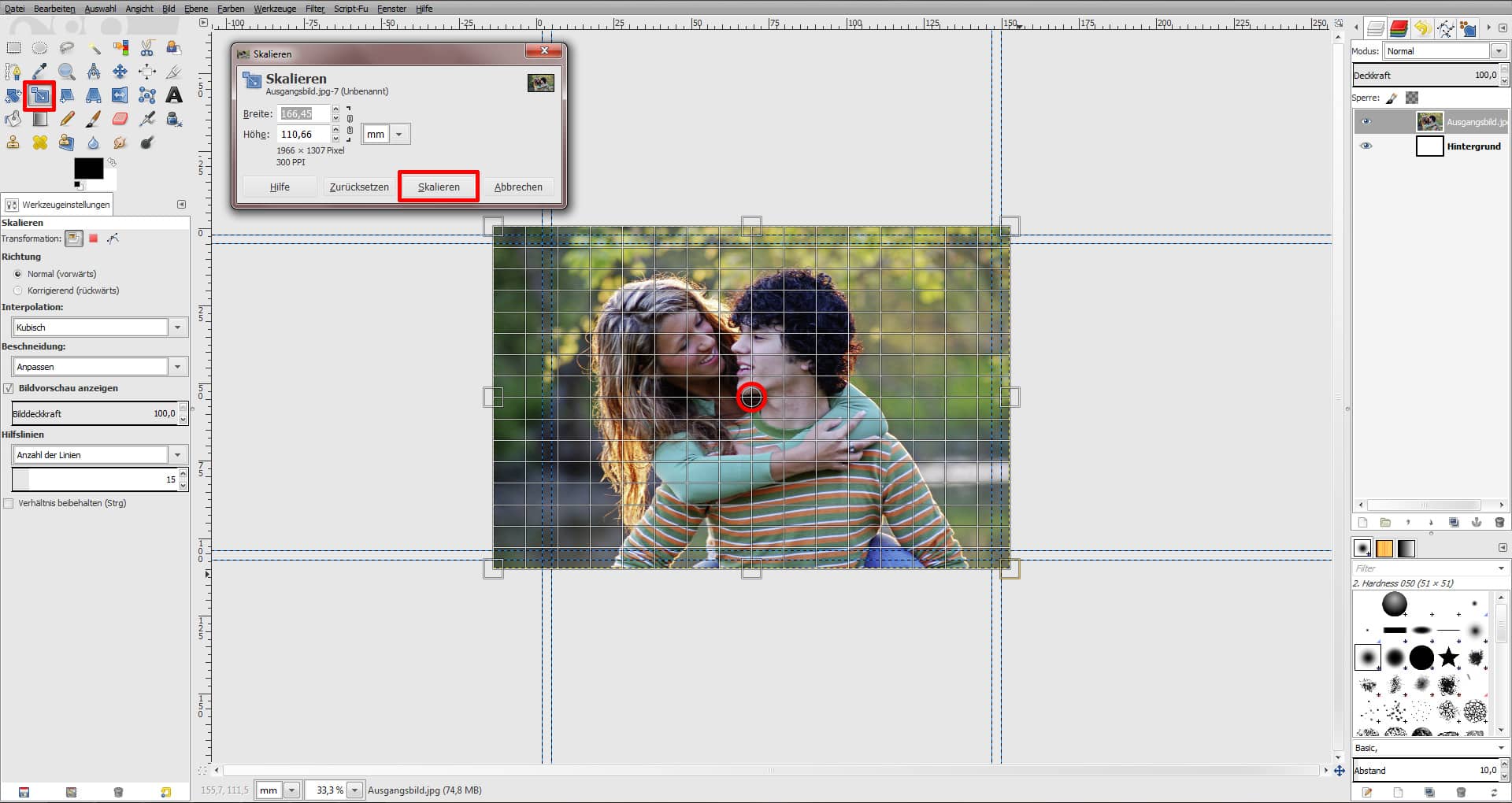 GIMP Einladung Tutorial Step 2