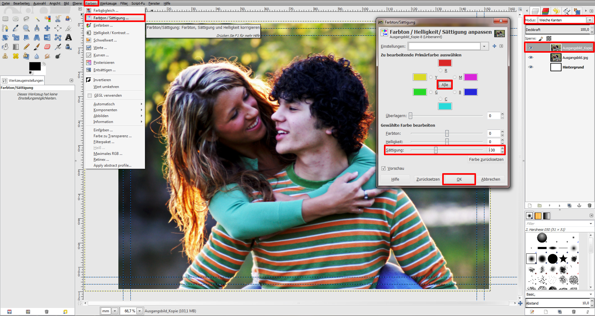 GIMP Einladung Tutorial Step 3