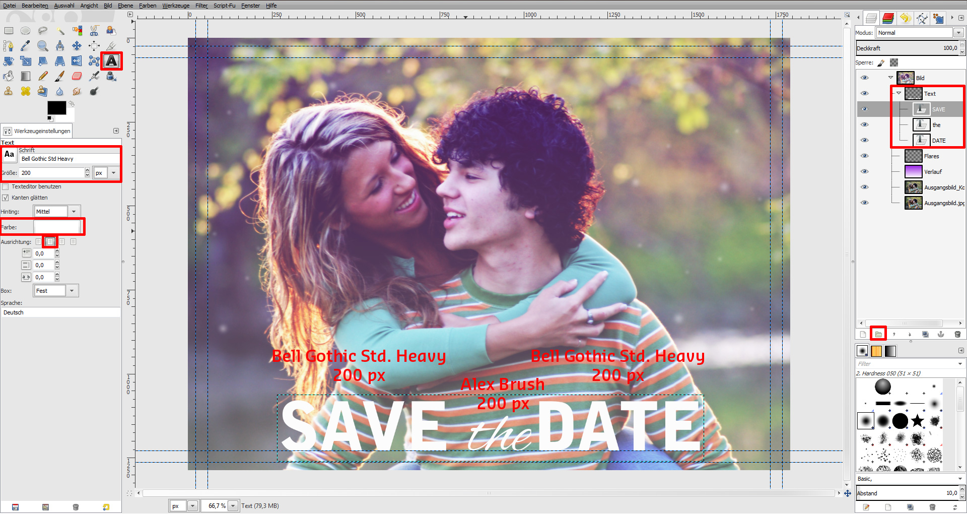 GIMP Einladung Tutorial Step 7
