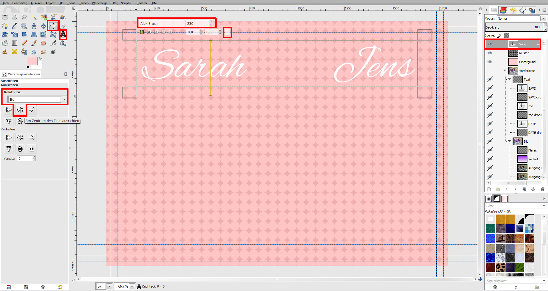 GIMP Einladung Tutorial Step 11