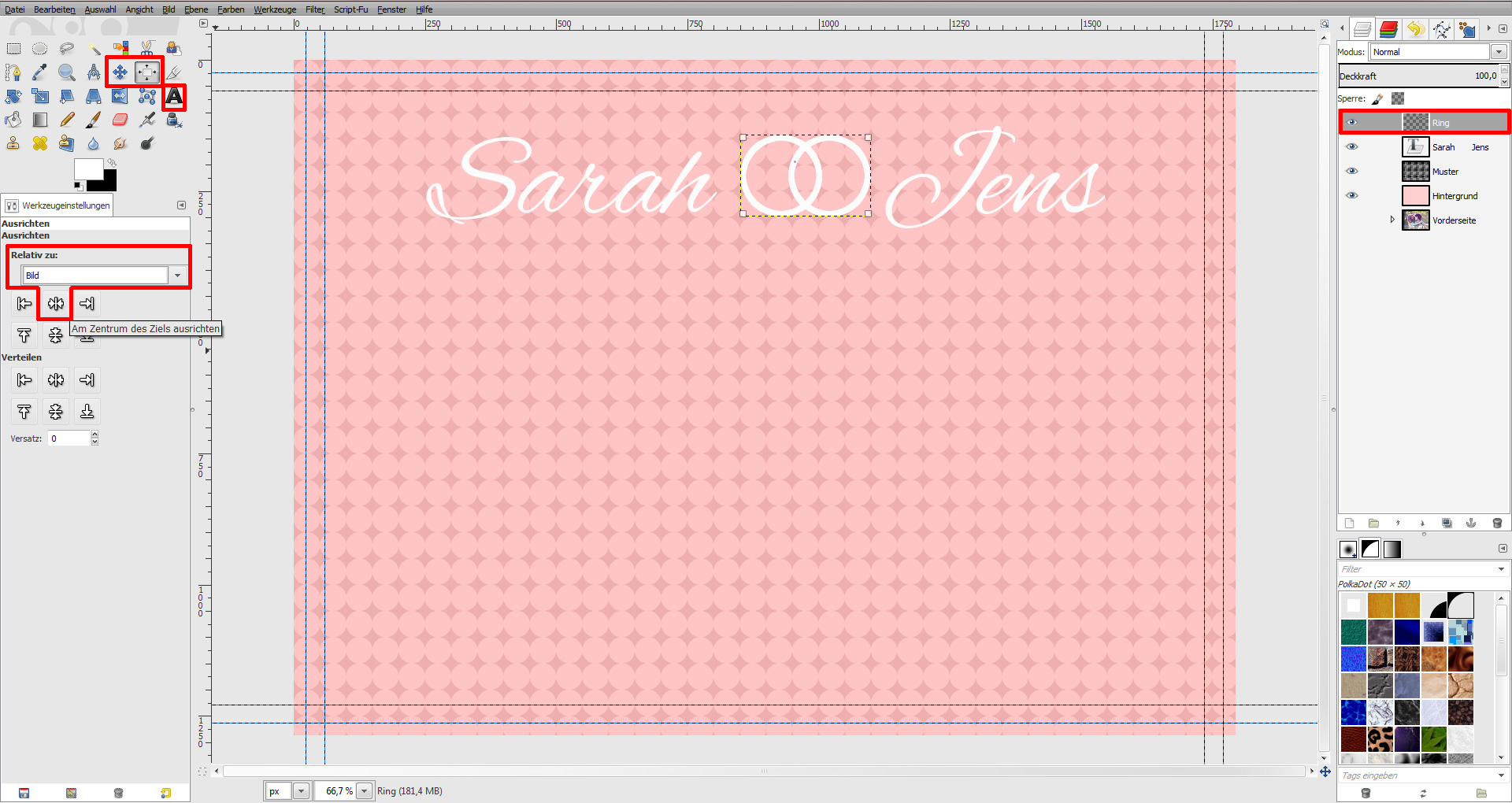 GIMP Einladung Tutorial Step 13