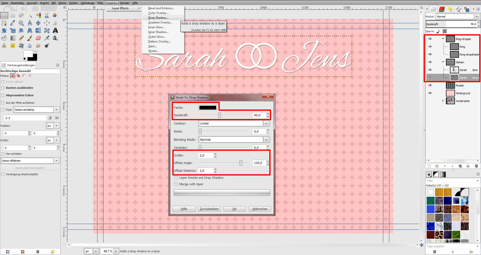 GIMP Einladung Tutorial Step 14