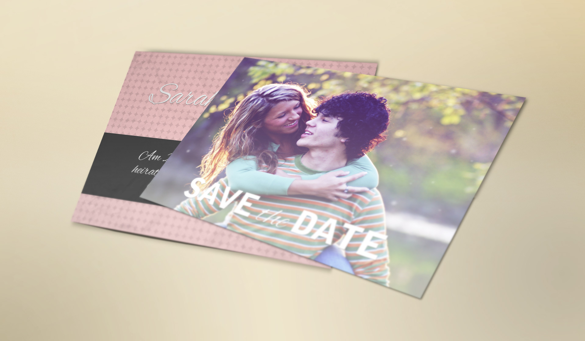 GIMP Einladung Hochzeit mockup