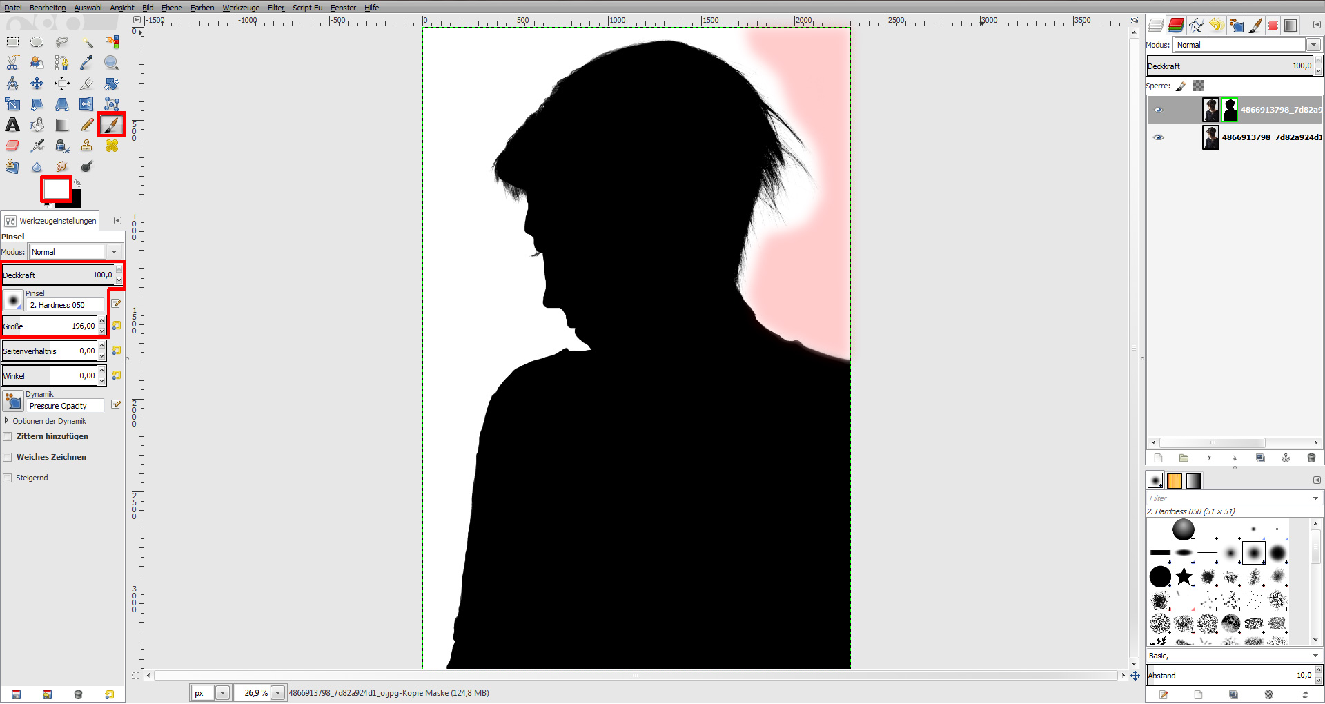 Tutorial Haare freistellen GIMP 05