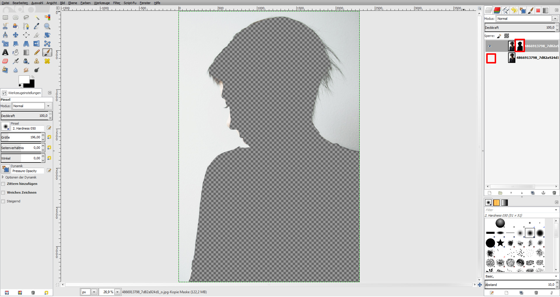 Tutorial Haare freistellen GIMP 06