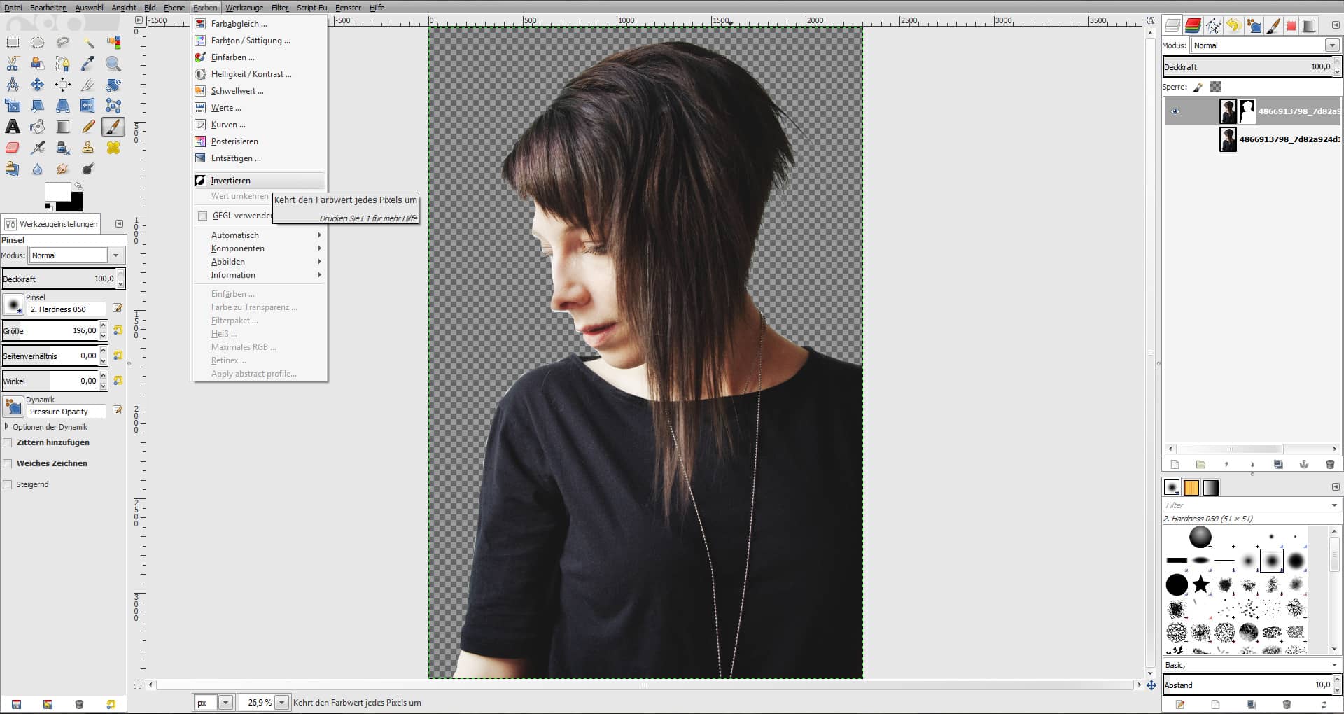 Tutorial Haare freistellen GIMP 07
