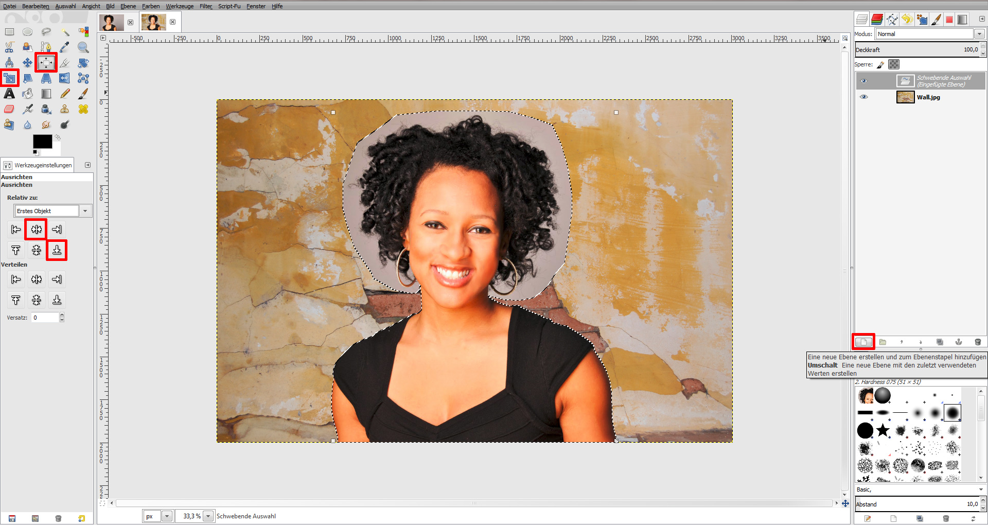 Tutorial Haare freistellen GIMP 12
