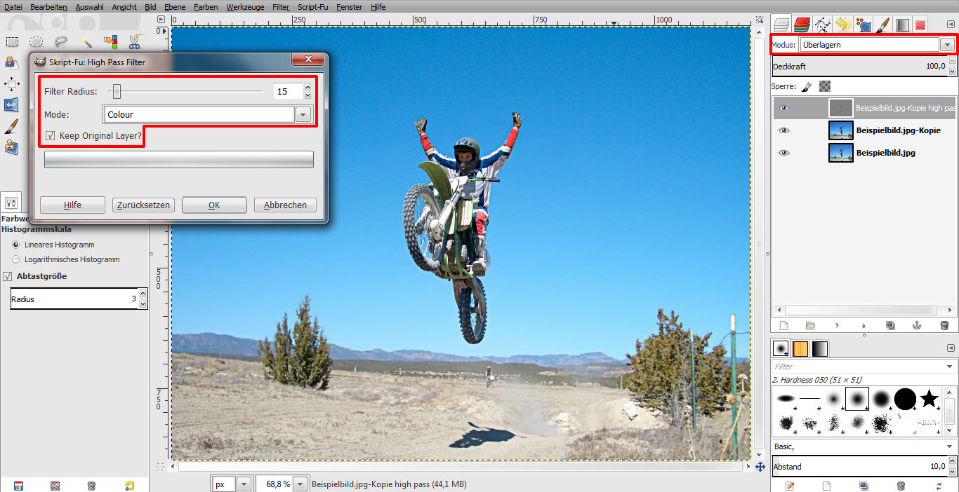 Tutorial Vintage Effekt GIMP 03