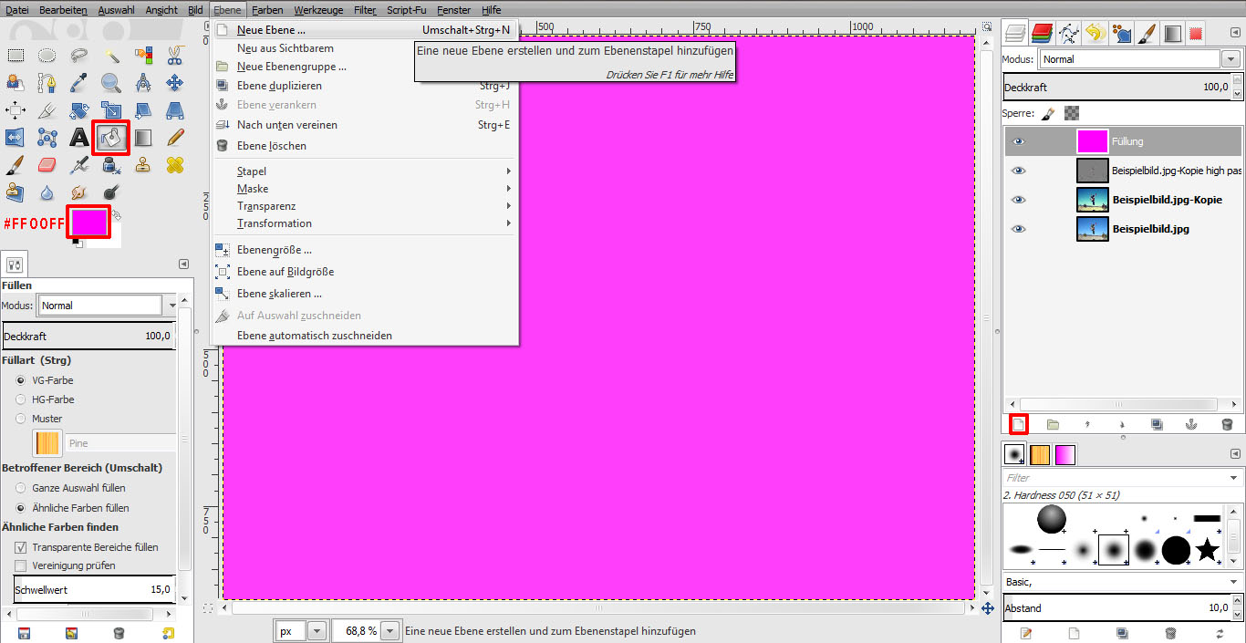 Tutorial Vintage Effekt GIMP 06