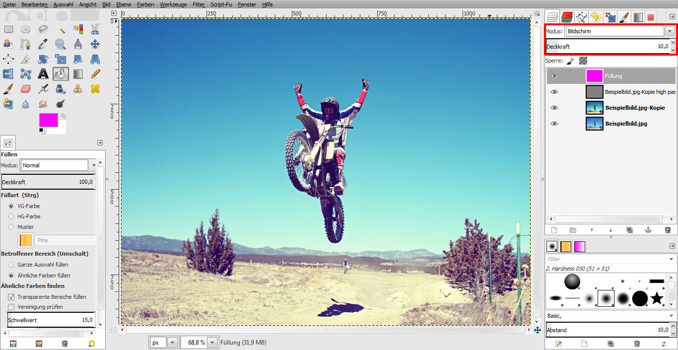 Tutorial Vintage Effekt GIMP 07