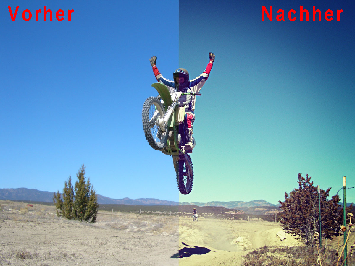 Tutorial Vintage Effekt GIMP Vorher Nachher