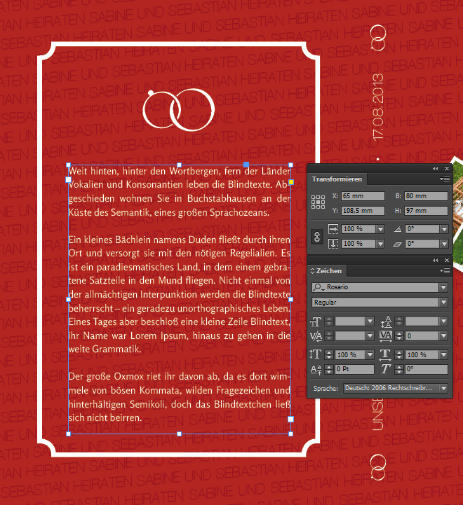 Textfeld wird transofmiert