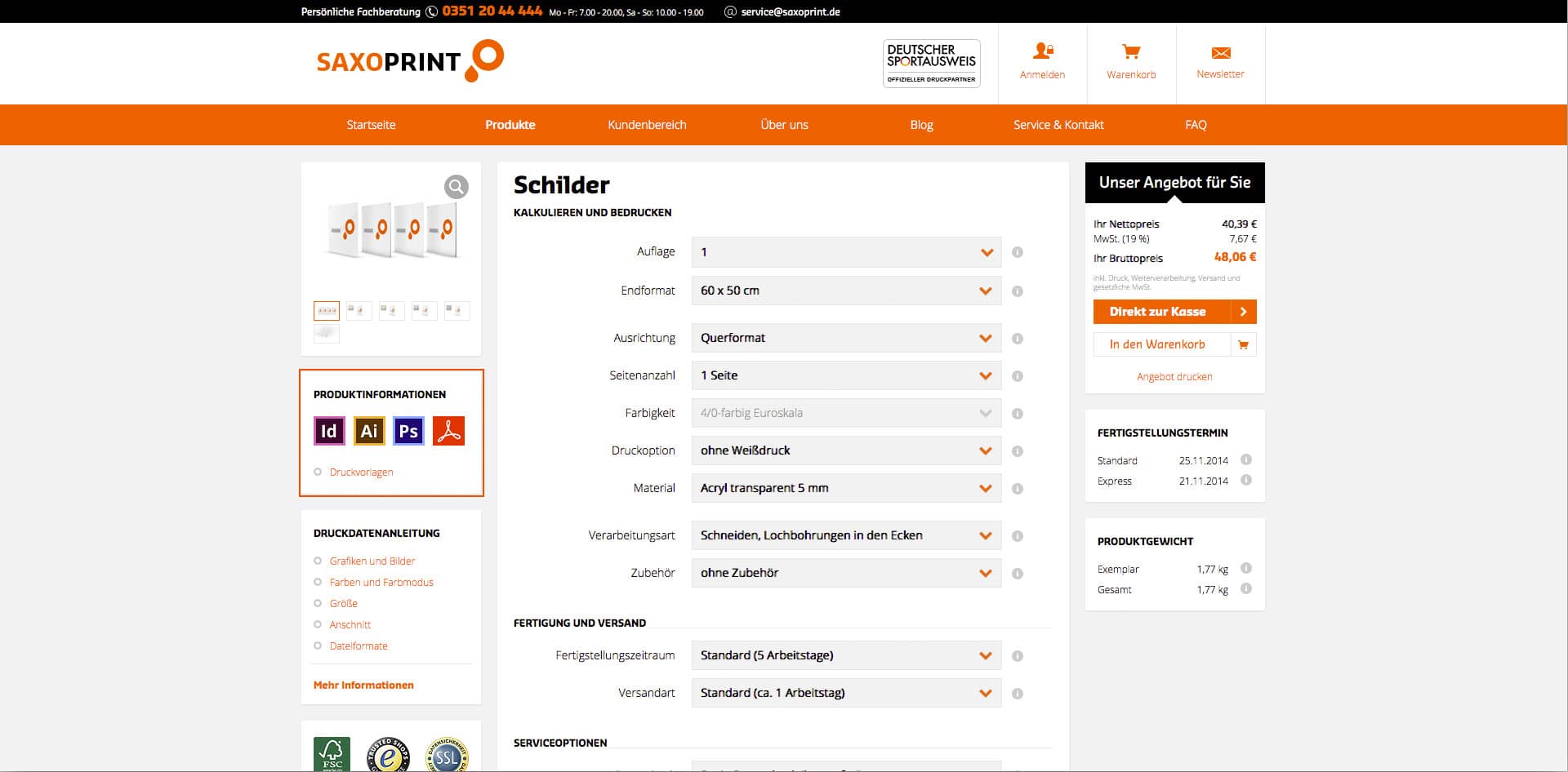 Acrylglasdruck am Beispiel eines Praxisschildes 1