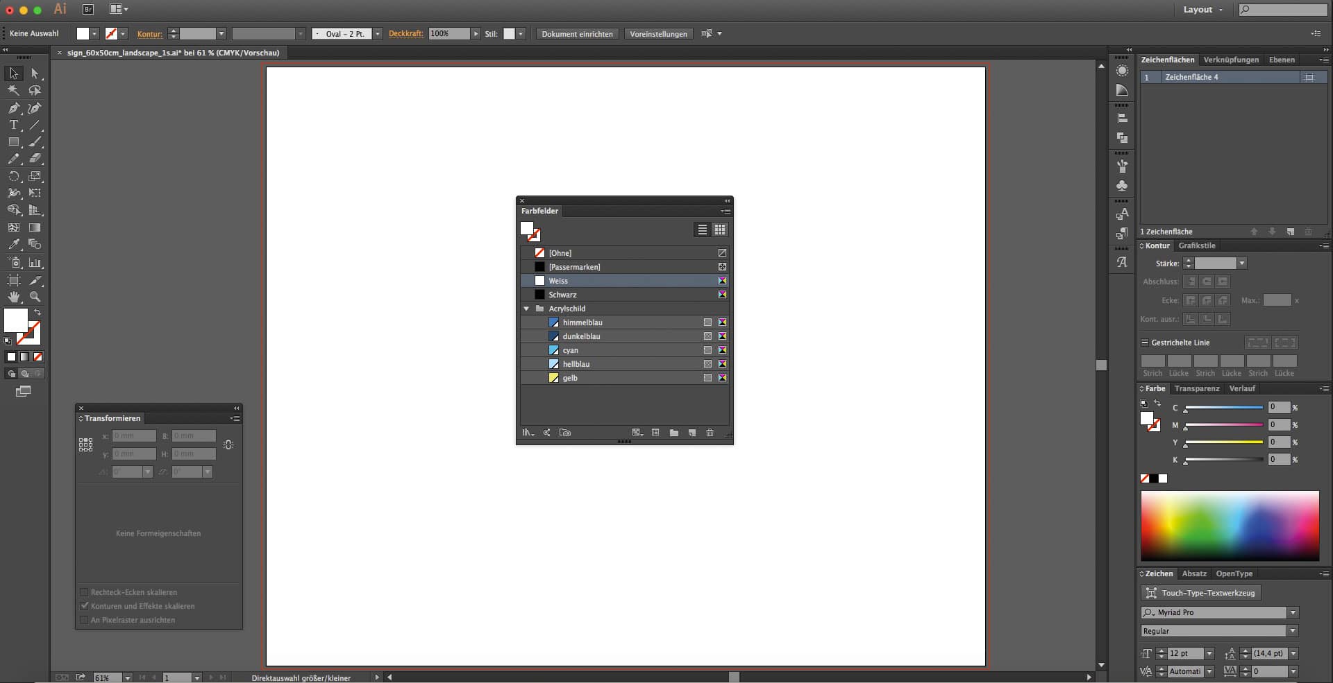 Acrylglasdruck am Beispiel eines Praxisschildes 5
